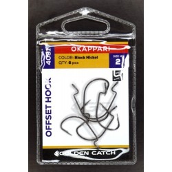 Гачки для риболовлі, GC Offset Okkapari 4091, 6шт/уп, колір BN, №2